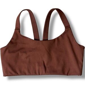 Girlfriend Collective Cocoa Racerback Supportive Thick Straps Sports Bra